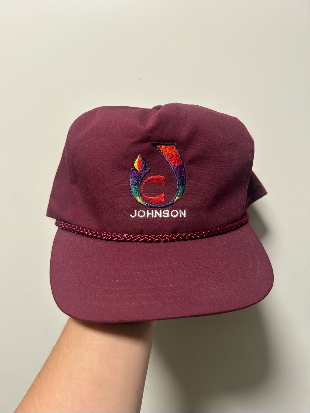VINTAGE 90s JOHNSON RAINBOW ROPE HAT